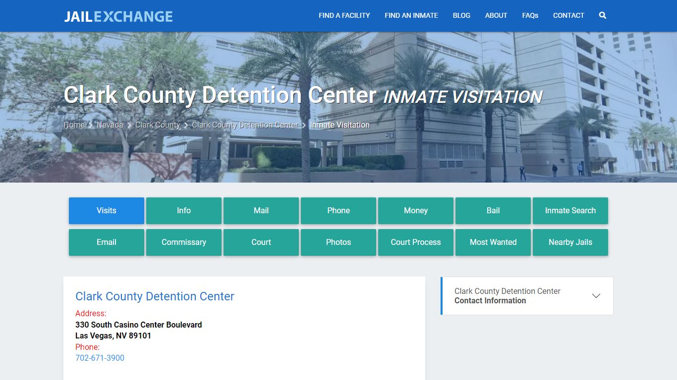 Inmate Visitation - Clark County Detention Center, NV - Jail Exchange